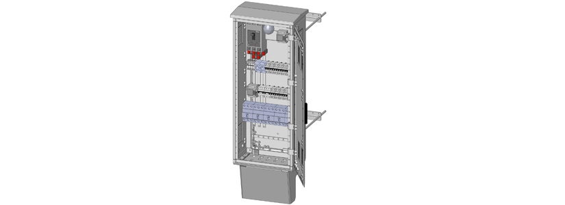 Armoire de protection par disjoncteur(s) pour poste aérien