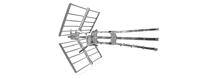 Antenne TV TNTHD extérieure DISCOVERY HD 46 dB avec dipôle